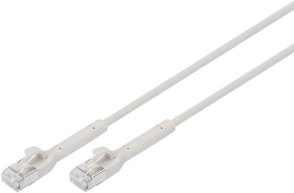 Digitus Καλώδιο κροσσύ γωνιακό CAT 6A F-FTP, χάλκινο, 0,3 μ, γκρι