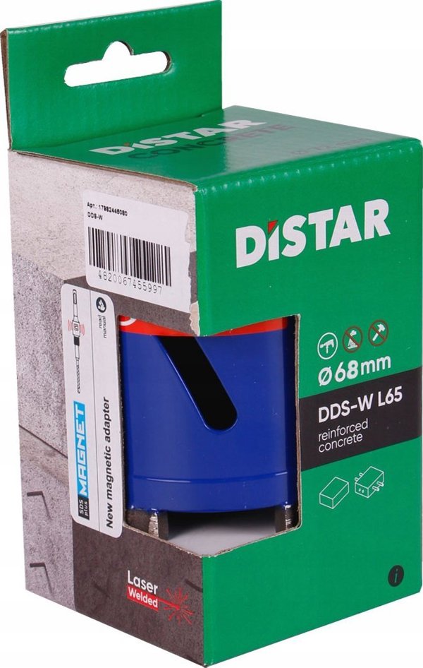 Διαμαντοκορώνα Distar DDS-W 68x65mm για Μπετόν (T-Concrete)