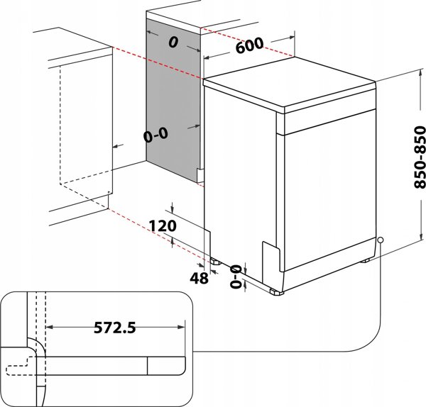 DISHWASHER FS W2F HD624X WHP