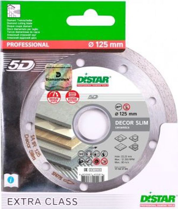 Διαμαντόδισκος Di-Star 1A1R Decor Slim 125mm για Κεραμικά Πλακίδια, 125x1,2x8x22,23mm