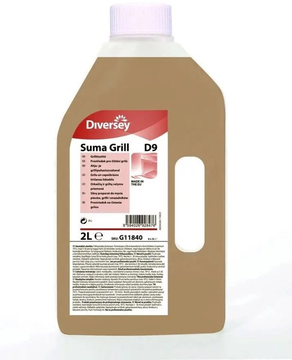 Diversey Suma Grill D9 Αλκαλικό Καθαριστικό για Φούρνους και Γκριλ, 2L