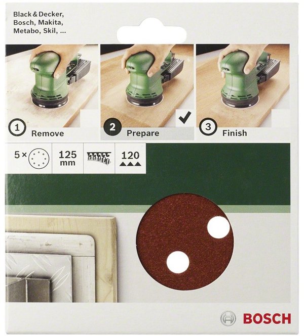 DIY Schleifblatt Ø 150 mm, G120,  6 Löch