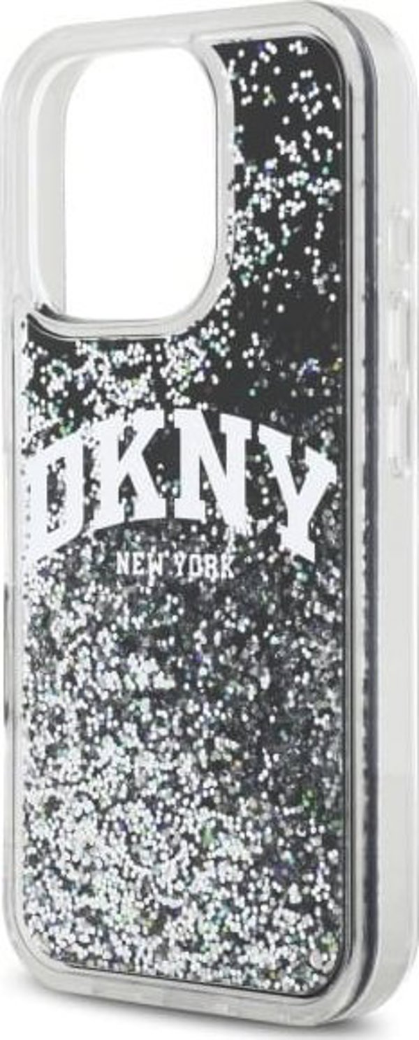 Θήκη DKNY για iPhone 16 Pro Max 6.9" Liquid Glitter Arch Logo - Μαύρη Σκληρή