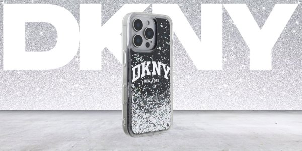 Θήκη DKNY για iPhone 16 Pro Max 6.9" Liquid Glitter Arch Logo - Μαύρη Σκληρή