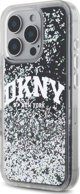 Θήκη DKNY Liquid Glitter Arch Logo για iPhone 16 Pro 6.3", Σκληρή, Μαύρη
