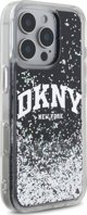 Θήκη DKNY Liquid Glitter Arch Logo για iPhone 16 Pro 6.3", Σκληρή, Μαύρη