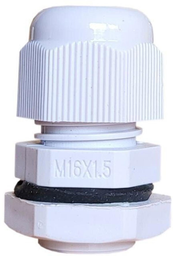 Dlawnica kablowa 6-10mm IP67 gwint metryczny jasnoszara M16