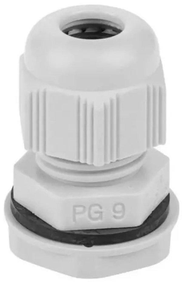 Dlawinica kablowa 4,5-7mm IP67 gwint calowy jasnoszara PG9