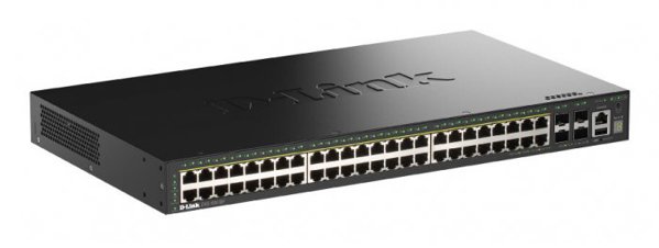 D-Link SmartPro DGS-1530-52P - Switch - Smart - 48 x 10/100/1000 (PoE+) + 4 x 10 Gigabit SFP+ - Desktop, an Rack montierbar - PoE+ (370 W)