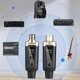 DNA WXLR1 bezprzewodowy system transmisji audio UHF USB-C +48V Phantom 2x adapter XLR/jack 6,35 mm zestaw