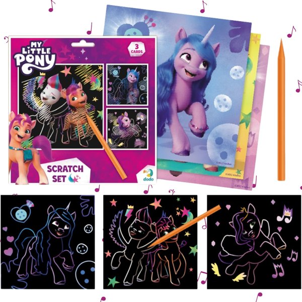 Dodo Καλλιτεχνική Ξύστρα My Little Pony Ζωγραφική με Μέθοδο Scratch για Παιδιά
