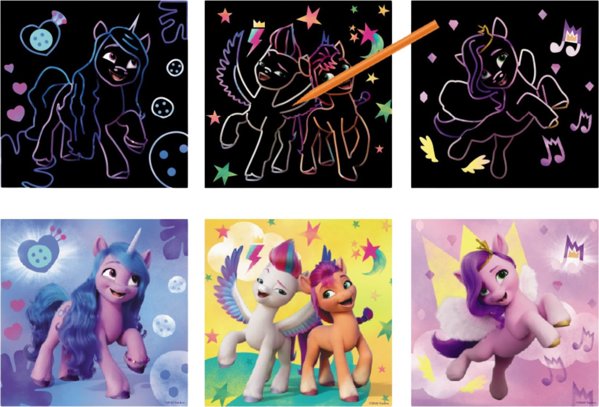 Dodo Καλλιτεχνική Ξύστρα My Little Pony Ζωγραφική με Μέθοδο Scratch για Παιδιά