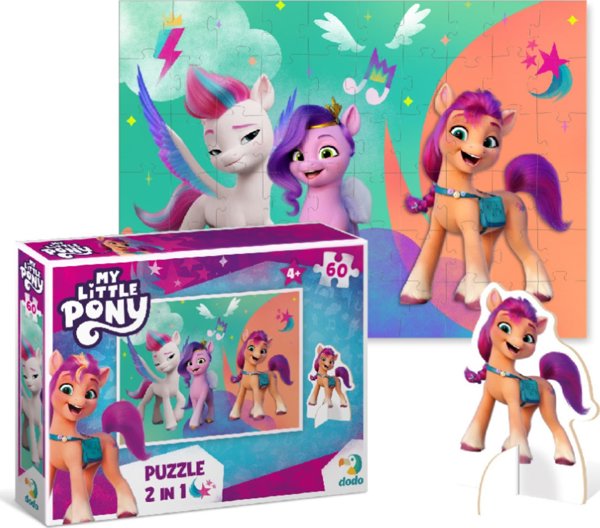 Dodo ΠΑΖΛ MY LITTLE PONY ΜΕ ΦΙΓΟΥΡΑ ΠΟΝΥ ΠΑΖΛ 60 ΚΟΜΜΑΤΙΑ ΓΙΑ ΠΑΙΔΙΑ