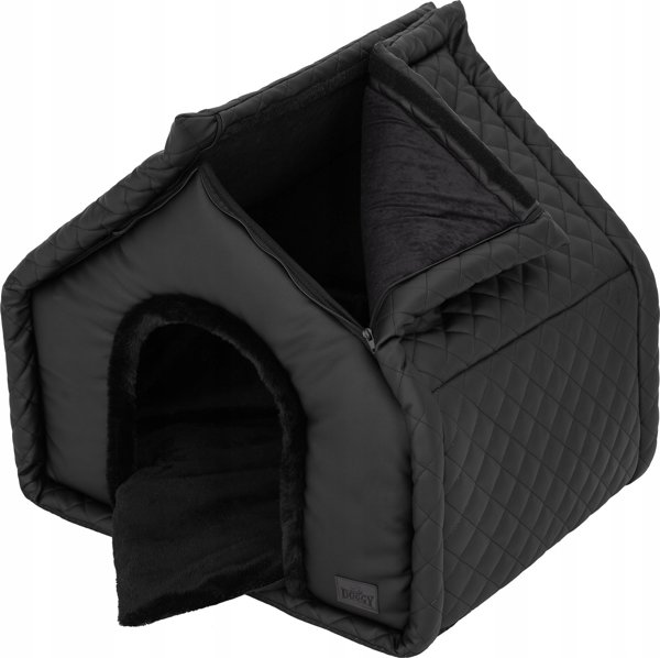 DOGGY Σπιτάκι Σκύλου R1 Buda Diamond Black Με Μόνωση, Μαύρο