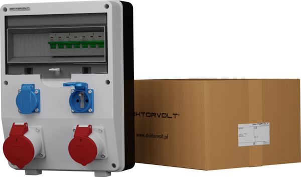 Doktorvolt ECO-S Κατανεμητής Ρεύματος Εργοταξιακός 32A/16A, 2x230V, Πρίζες Bals, IP44, 2664
