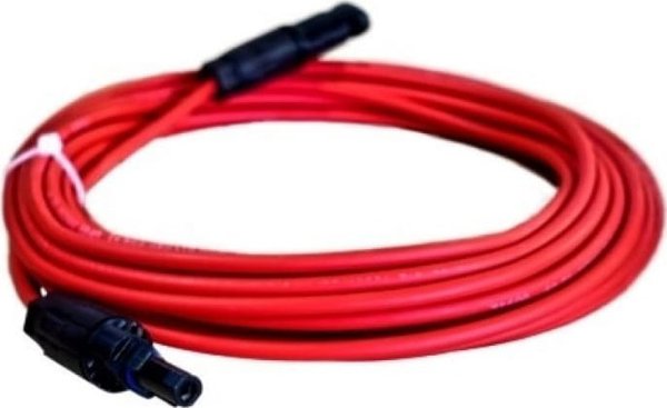 Doktorvolt ηλιακός καλώδιο επέκτασης 6mm2 με βύσματα MC4, κόκκινο, μήκος 2 μέτρα