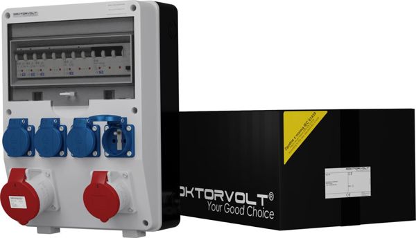 Doktorvolt Κατανεμητής Ρεύματος TD-S/FI 32A 16A, 4x230V, IP44, Mennekes Υποδοχές