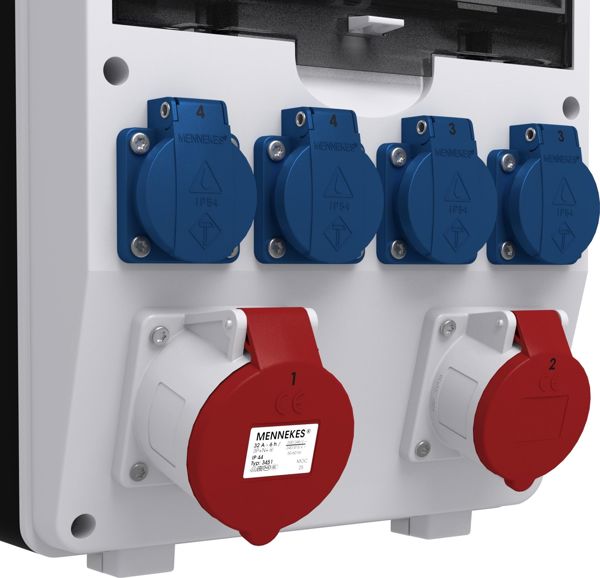 Doktorvolt Κατανεμητής Ρεύματος TD-S/FI 32A 16A, 4x230V, IP44, Mennekes Υποδοχές