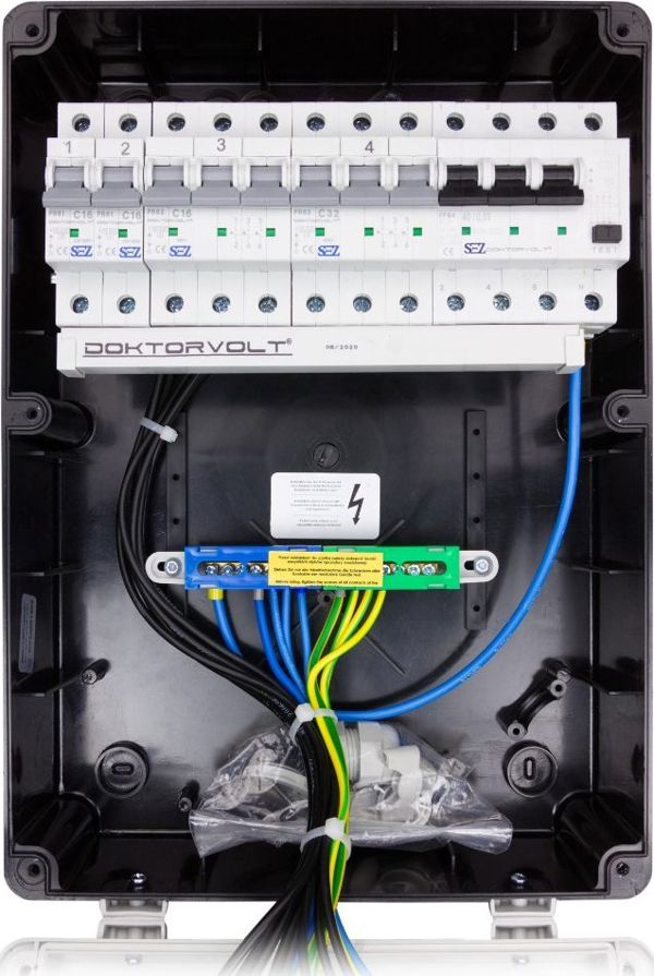Doktorvolt Κατανεμητής Ρεύματος TD-S/FI 32A 16A, 4x230V, IP44, Mennekes Υποδοχές
