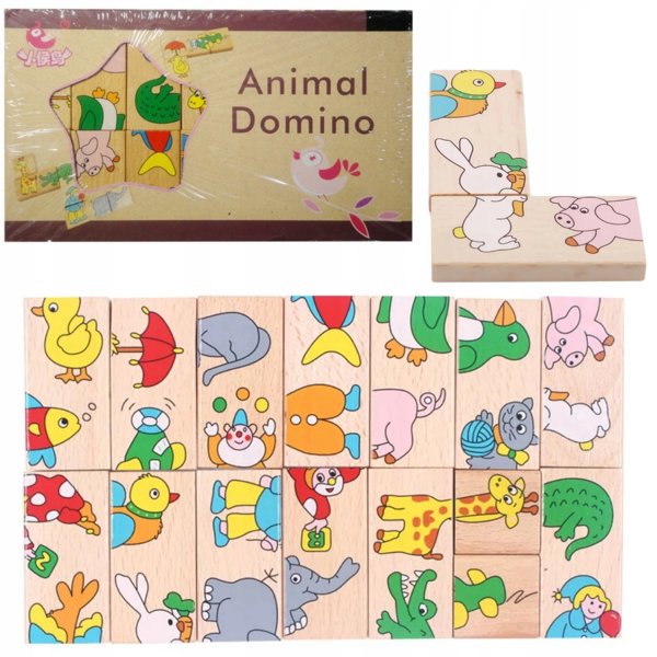 Domino drewniane