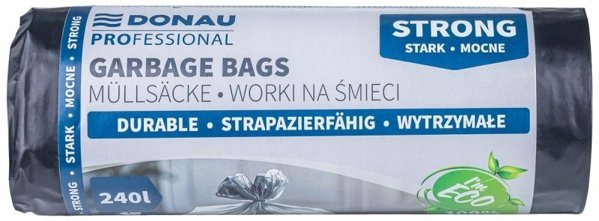 Σακούλες Απορριμμάτων Donau Professional, Ανθεκτικές, 240l, 10 Τεμάχια, Μαύρες