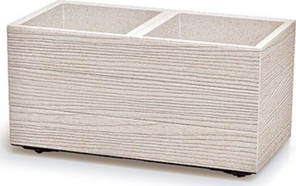 Prosperplast Γλάστρα Madera Case Με Ρόδες 60cm Λευκή Eco Wood Dma600W-S449W