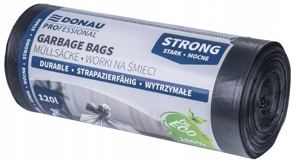 Donau Home Σακούλες Απορριμμάτων Professional, 120L, Ανθεκτικές, Μαύρες, 25 Τεμάχια