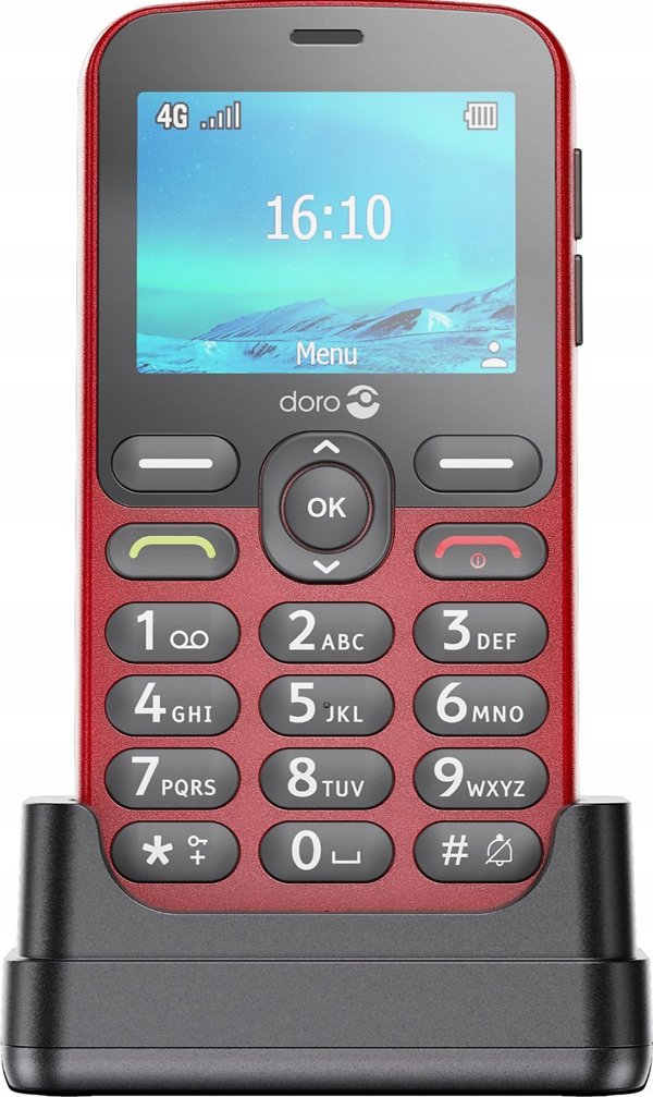 Doro 1880 4G χωρίς τροφοδοτικό κόκκινο