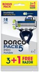 Dorco Pace 5 Ξυριστική Μηχανή Μιας Χρήσης 5 Λεπίδων 3+1 Τεμάχια