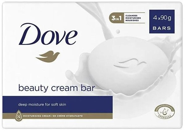 Dove Beauty Cream Bar Κρεμώδες Σαπούνι, 4x90g