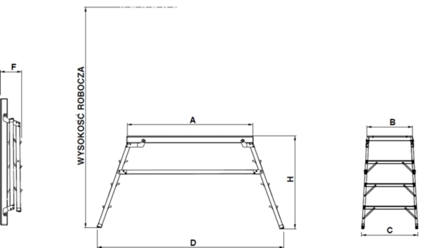 Drabex aluminiowa 4 stopniowa (DR453)