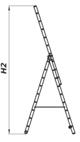 Drabex Drabina wolnostojaca dwustronna aluminiowa 9 stopniowa (DR4209)