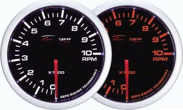 Στροφόμετρο DRacing DEPO Racing 60mm, 10000RPM, Αναλογικό Όργανο Μέτρησης