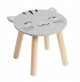 Drewniany stolek dzieciecy SAFARI z motywem zwierzat 28 cm