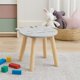 Drewniany stolek dzieciecy SAFARI z motywem zwierzat 28 cm