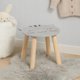 Drewniany stolek dzieciecy SAFARI z motywem zwierzat 28 cm