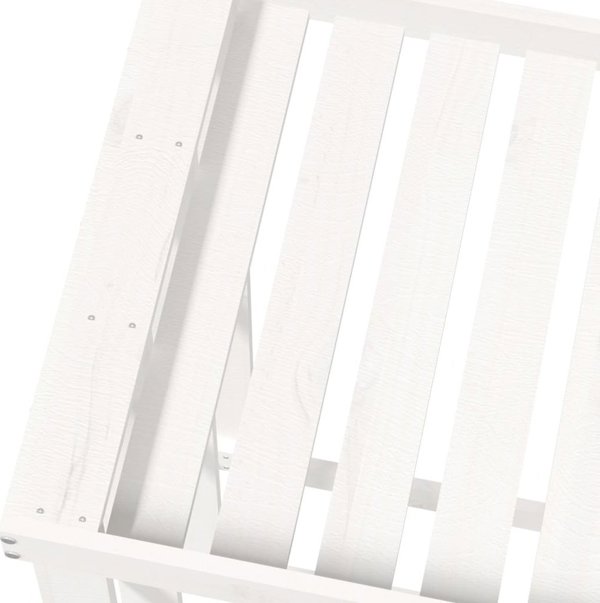 vidaXL Υπαίθρια Στάση για Ξύλα, Λευκή, 108x52x106 cm, Μασίφ Πεύκο