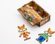 Ξύλινο Παζλ Γρίφος Puzzle Αλεπούδες Στοιχεία Τουβλάκια Σχήματα 21 Τεμ. PuzzleOK-42121