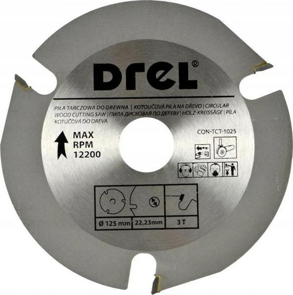 Drel Δίσκος Κοπής Ξύλου 125mm*22*3z CON-TCT-1025