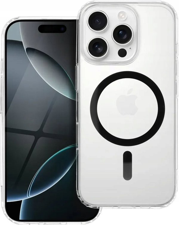 Drop Glue Colorful Ring Mag Cover συμβατό με MagSafe ταιριάζει με το IPHONE 15 PRO μαύρο