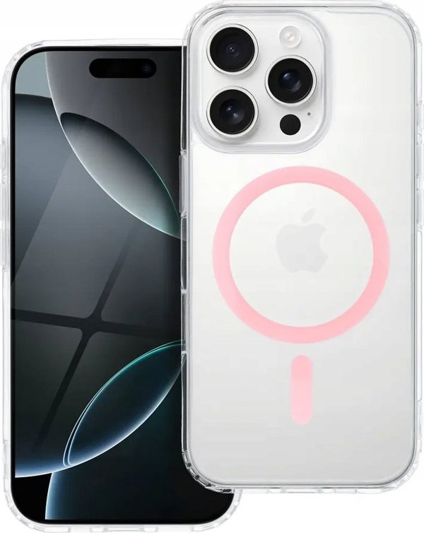 Drop Glue Colorful Ring Mag Cover συμβατό με MagSafe ταιριάζει στο IPHONE 11 PRO MAX ροζ