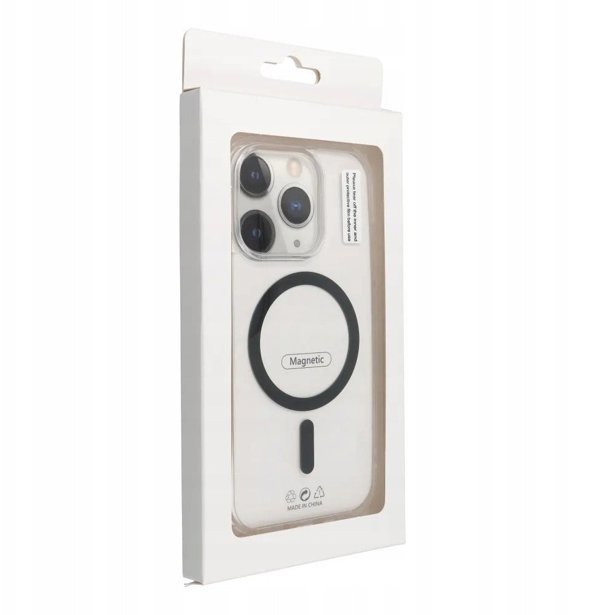 Drop Glue Colorful Ring Mag Cover συμβατό με MagSafe ταιριάζει στο IPHONE 16 μαύρο