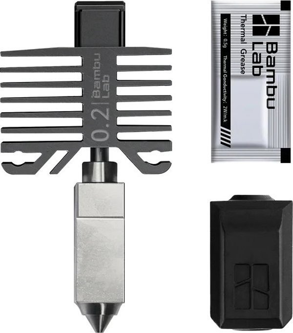 BambuLab Hotend Κεφαλή 0,2mm για 3D Εκτυπωτές Σειράς X1 και P1
