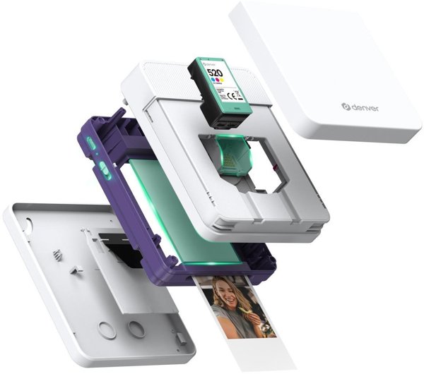 Denver MCP-6010 Φορητός Έγχρωμος Inkjet Εκτυπωτής με Bluetooth, Λευκός