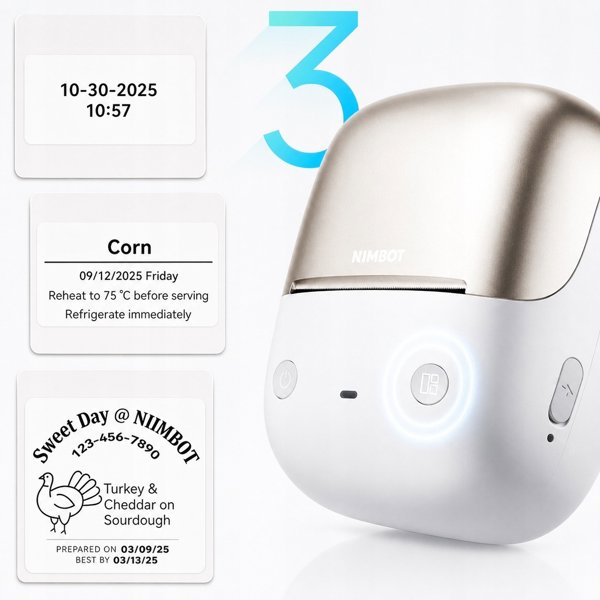 Drukarka etykiet TPG/Cognitive Niimbot Drukarka etykiet B2 PRO, złota + rola etykiet 230 ks (1AC96442809)