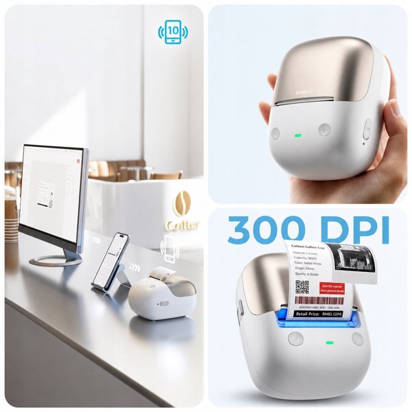 Drukarka etykiet TPG/Cognitive Niimbot Drukarka etykiet B2 PRO, złota + rola etykiet 230 ks (1AC96442809)