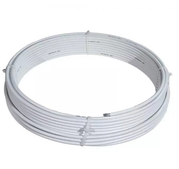 Drut fi 8mm aluminiowy AlMgSi w otulinie PVC bialy