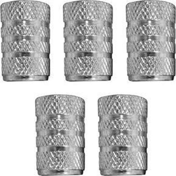 Dunlop Nakretki wentyli samochodowych typu Schrader 5 szt Srebrny