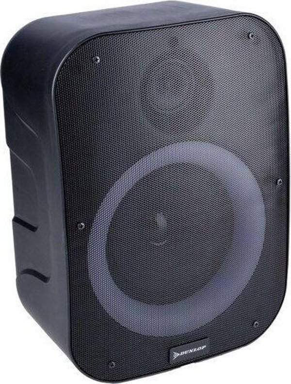 Dunlop ηχείο Bluetooth φορητό 20W D500 με ραδιόφωνο FM και LED, μαύρο