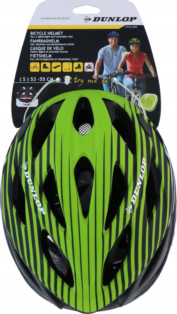 Dunlop Κράνος Ποδηλάτου MTB Ρυθμιζόμενο για Ενήλικες, Πράσινο